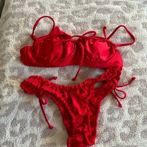 Somerfield Swim Red Ruffle Bikini